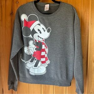 Women’s Disney Gray Mickey Mouse Crewneck Sweatshirt